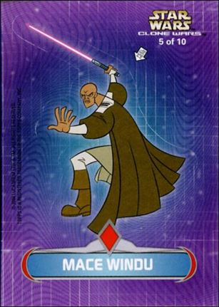 Star Wars: The Clone Wars (Die-Cut Sticker Subset) card 5 Mace Windu