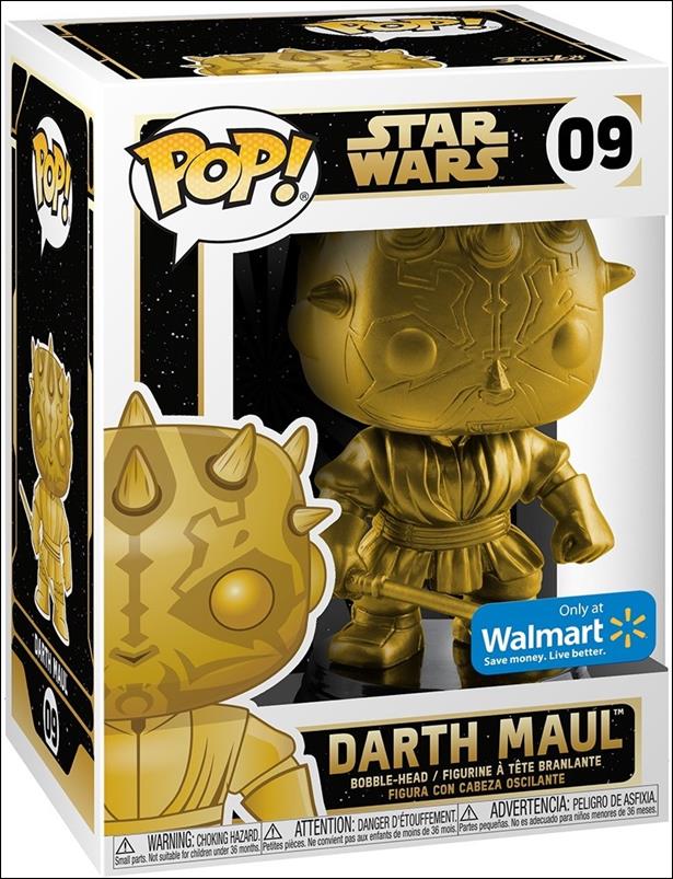 POP! Star Wars figure 9-B Darth Maul (Gold) Walmart Exclusive