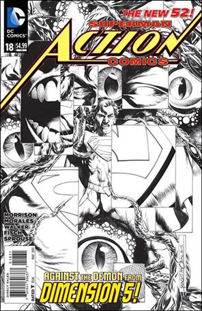 Action Comics (2011) issue 18-E Rags Morales 1:100 Black and White Cover
