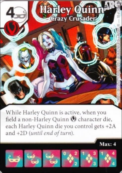 DC Comics Dice Masters Harley Quinn card 10 Harley Quinn: Crazy Crusader