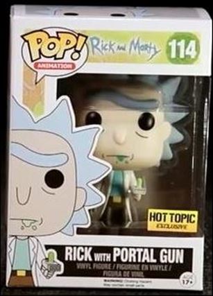 POP! Animation figure 114 Rick with Portal Gun Hot Topic Exclusive