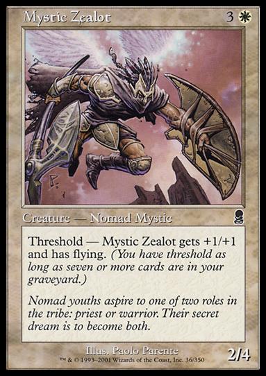 Magic the Gathering: Odyssey (Base Set) card 36 Mystic Zealot
