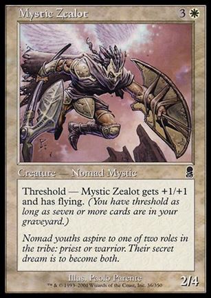 Magic the Gathering: Odyssey (Base Set) card 36 Mystic Zealot