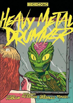 Heavy Metal Drummer issue 1-C Alien in the Mirror Cover