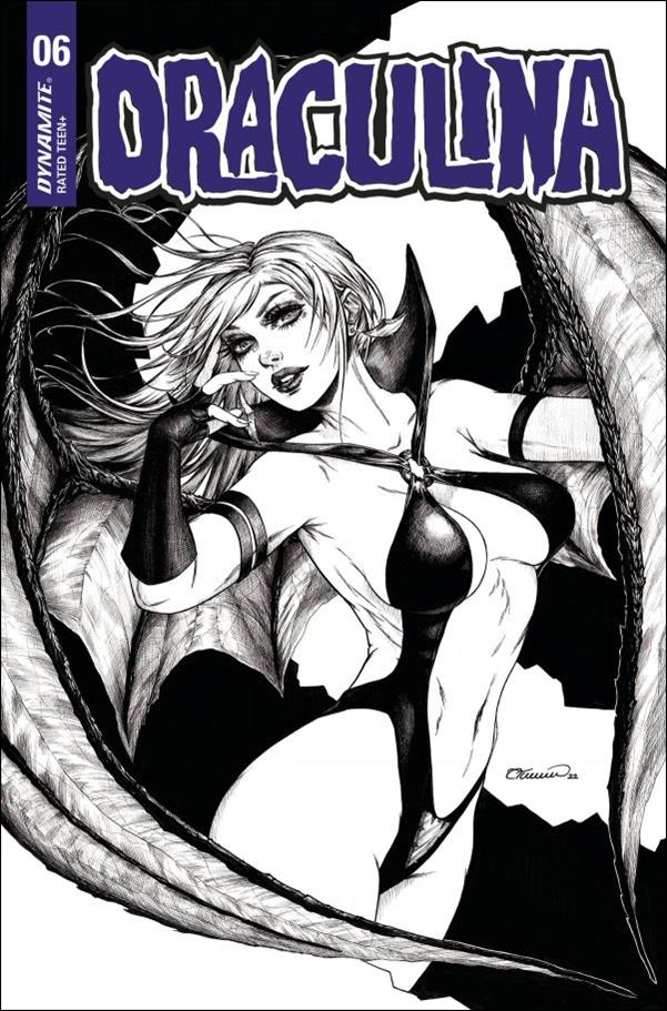 Draculina (2022) issue 6-H Collette Turner Black and White 1:25 Cover