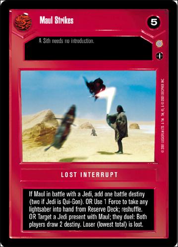 Star Wars: Coruscant Limited (Base Set) card 53 Maul Strikes