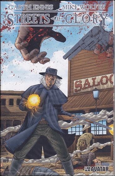 Garth Ennis' Streets of Glory issue 1-D Platinum Foil Cover w/signed poster 1/1100