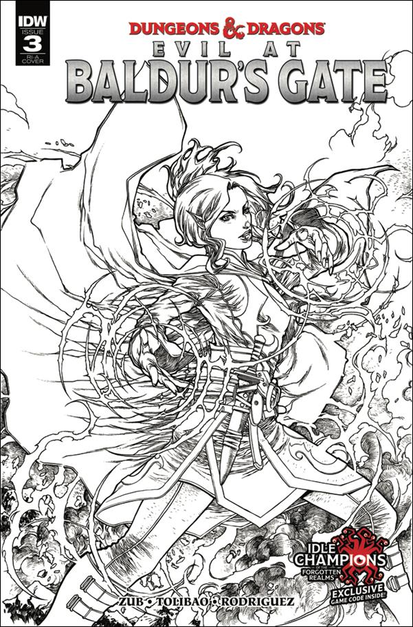 Dungeons & Dragons: Evil at Baldur's Gate issue 3-C Harvey Tolibao 1:10 Black & Whit Cover