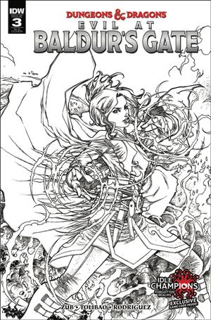 Dungeons & Dragons: Evil at Baldur's Gate issue 3-C Harvey Tolibao 1:10 Black & Whit Cover