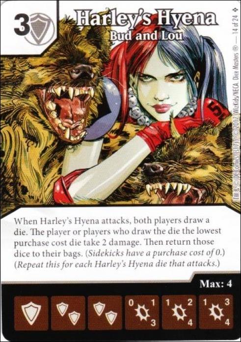 DC Comics Dice Masters Harley Quinn card 14 Harley's Hyena: Bud and Lou