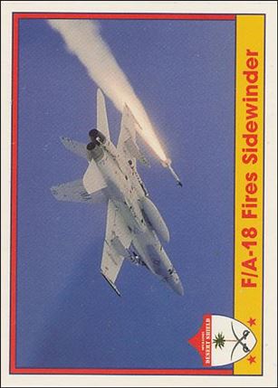 Operation Desert Shield (Base Set) card 108 F/A-18 Fires Sidewinder