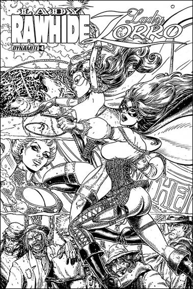Lady Rawhide/Lady Zorro issue 4-B Black & White Cover 1:10