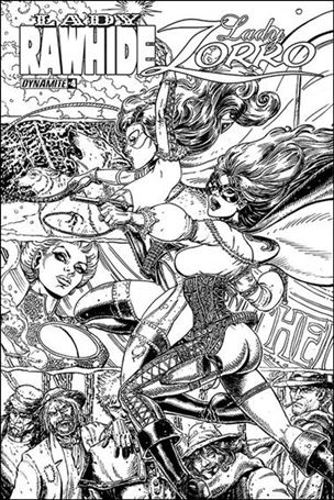 Lady Rawhide/Lady Zorro issue 4-B Black & White Cover 1:10
