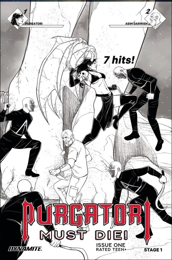 Purgatori Must Die! issue 1-G Álvaro Sarraseca 1:10 B&W Cover