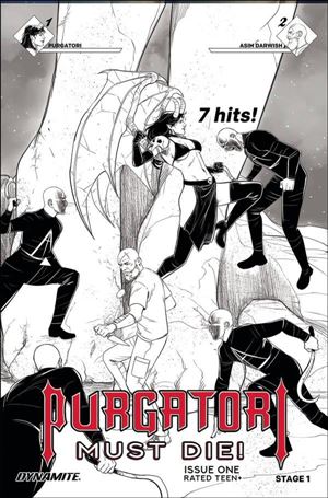 Purgatori Must Die! issue 1-G Álvaro Sarraseca 1:10 B&W Cover