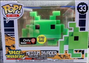 POP! 8-Bit figure 33-B Medium Invader (Green) (Glow) GameStop Exclusive