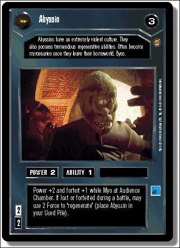 Star Wars: Jabba's Palace Limited (Base Set) card 1 Abyssin