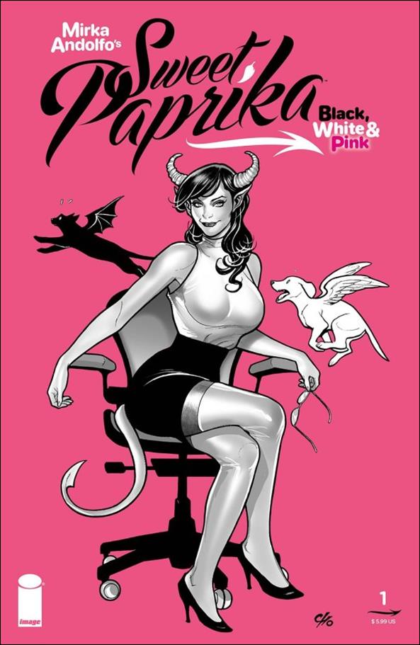 Mirka Andolfo's Sweet Paprika: Black, White, & Pink issue 1-B Frank Cho Cover