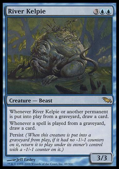 Magic the Gathering: Shadowmoor (Base Set) card 49 River Kelpie