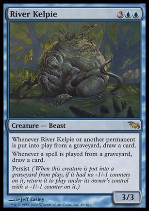 Magic the Gathering: Shadowmoor (Base Set) card 49 River Kelpie