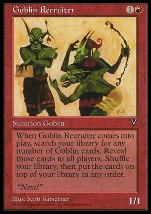 Magic the Gathering: Visions (Base Set) card 80 Goblin Recruiter