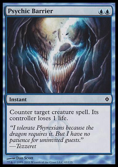 Magic the Gathering: New Phyrexia card 43 Psychic Barrier