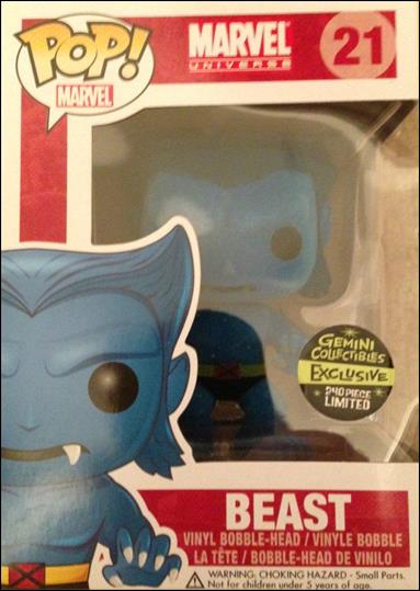 POP! Marvel figure 21-B Beast Flocked Gemini Exclusive