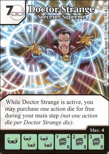 Marvel Dice Masters Avengers vs. X-Men  card 42 Doctor Strange: Sorcerer Supreme