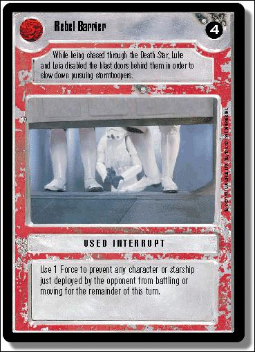 Star Wars: Premiere Limited (Base Set) card 275 Rebel Barrier
