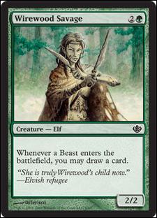 Magic the Gathering: Duel Decks: Garruk vs. Liliana (Base Set) card 6 Wirewood Savage