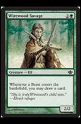 Magic the Gathering: Duel Decks: Garruk vs. Liliana (Base Set) card 6 Wirewood Savage