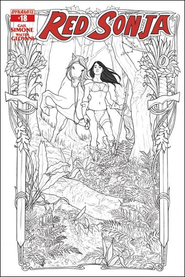 Red Sonja (2013) issue 18-D Jenny Frison 1:15 Black & White Cover