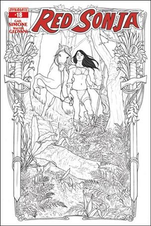 Red Sonja (2013) issue 18-D Jenny Frison 1:15 Black & White Cover