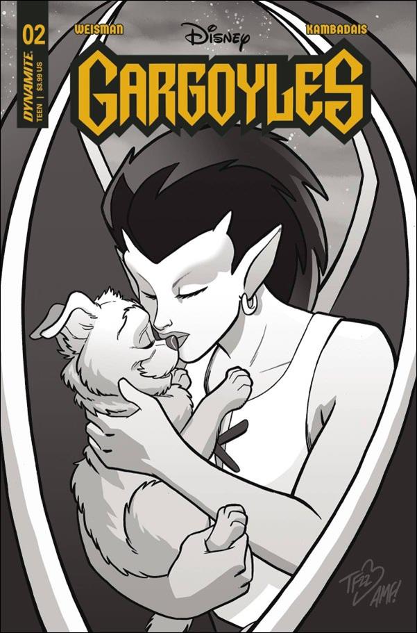 Gargoyles (2022) issue 2-T Tony Fleecs & Trish Forstner 1:10 B&W Cover