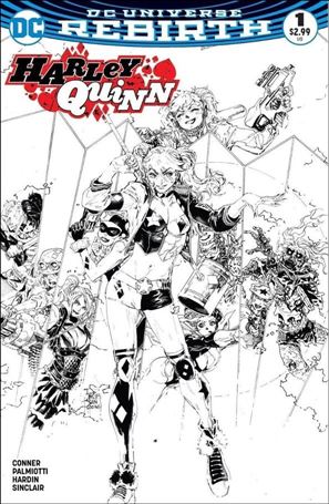 Harley Quinn (2016) issue 1-UF Philip Tan NY Comics Black & White Cover