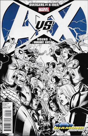 Avengers vs X-Men issue 1-R Diamond Select Black & White Cover