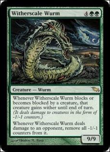 Magic the Gathering: Shadowmoor (Base Set) card 134 Witherscale Wurm