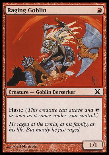 Magic the Gathering: 10th Edition (Base Set) card 224 Raging Goblin