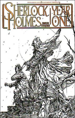 Sherlock Holmes: Year One issue 3-C Daniel Indro 1:10 Black-and-White Cover