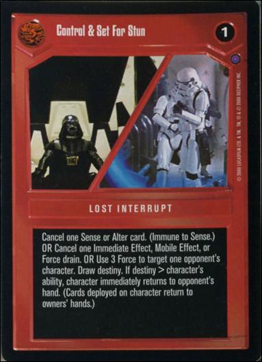Star Wars: Reflections II: Expanding the Galaxy (Base Set) card 40 Control & Set For Stun