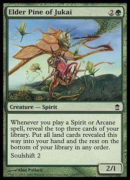 Magic the Gathering: Saviors of Kamigawa (Base Set) card 128 Elder Pine of Jukai