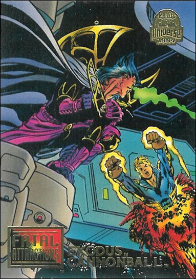 Marvel Universe: Series 5 (Base Set) card 10 Exodus and Cannonball