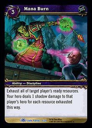 World of Warcraft: Through the Dark Portal (Base Set) card 74 Mana Burn