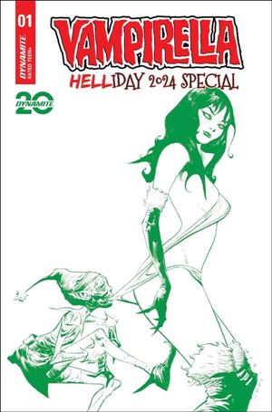 Vampirella Helliday 2024 issue 1-L Jae Lee Green Line Cover