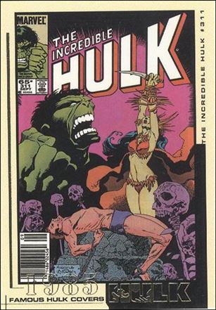 Hulk Film and Comic Cards (Famous Hulk Covers Subset) card FC27 The Incredible Hulk Cover #311 - 1985