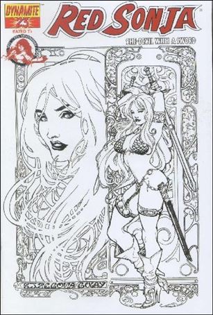 Red Sonja (2005) issue 23-E Stephen Segovia Black and White Cover