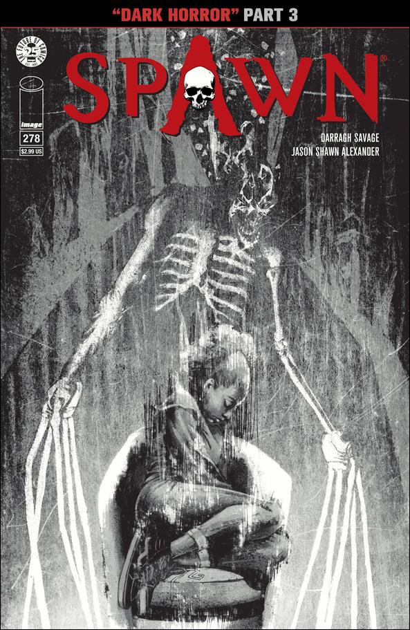 Spawn issue 278-B Jason Shawn Alexander Black and White Cover