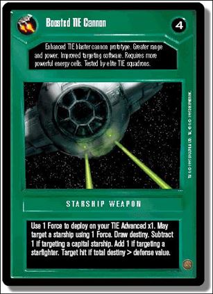Star Wars: Premiere Limited (Base Set) card 160 Boosted TIE Cannon