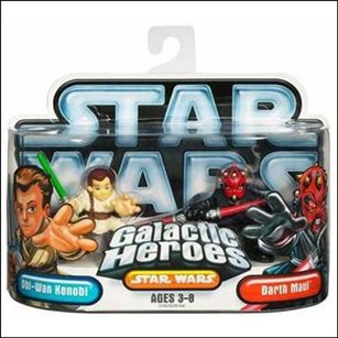 Star Wars: Galactic Heroes figure 28 Obi-Wan Kenobi and Darth Maul