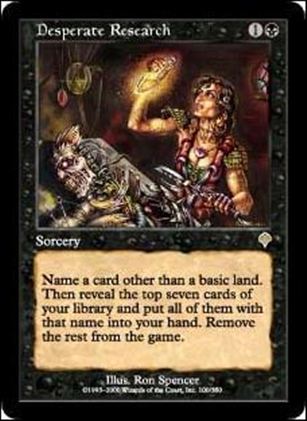 Magic the Gathering: Invasion (Base Set) card 100 Desperate Research